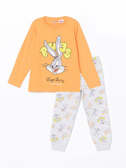 Bugs Bunny Bask?l? Erkek ?ocuk Pijama Tak?m