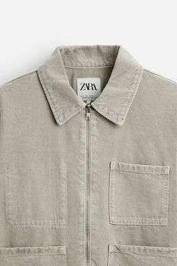 DENIM JACKET WITH POCKETS - Zara фото 8