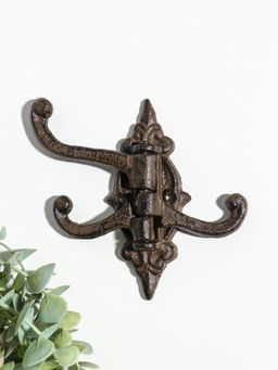 Крючки декоративные чугун развижные "Вензель" 14х14,5х2 см