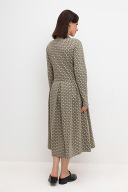 ЕВТ 5055/оливковый серый,ромбики платье жен