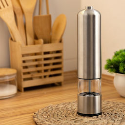 Мельница электрическая Luazon LET-002, металл, от батареек, серебристая - Luazon home фото 2