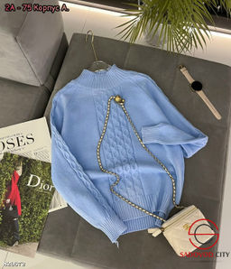 Пуловер женский с узором - Bruno фото 4