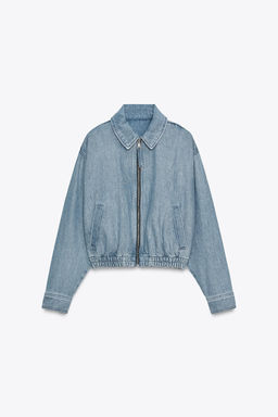 ZW COLLECTION DENIM BOMBER JACKET - Zara фото 2