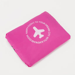 Сумка дорожная на молнии, складная в косметичку, наружный карман, цвет серый/розовый - Simaland фото 7