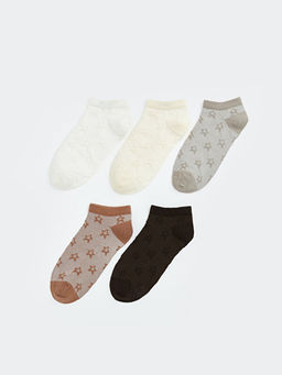 Y?ld?z Desenli Kad?n Patik ?orap 5li