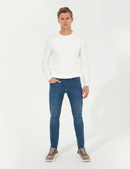 Ekru Slim Fit Bisiklet Yaka Basic Triko Kazak - Pierre cardin фото 4