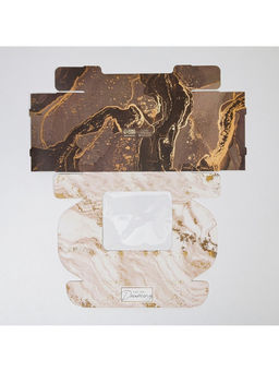 Цена за 5 шт. Коробка для эклеров, кондитерская упаковка, 4 вкладыша, «Мрамор», 20×15×5 см