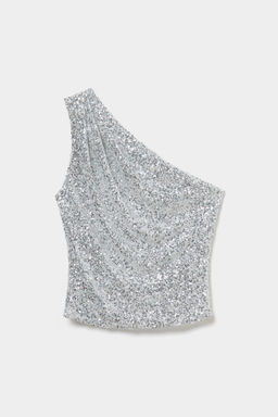 Топ на одно плечо из пайеток - Mollis фото 5