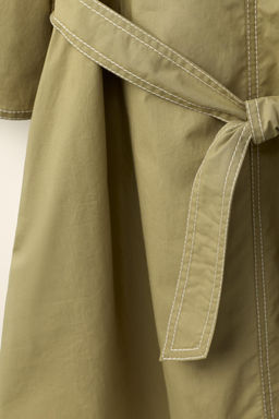 VESTIDO POPEL?N CINTUR?N CREATED BY CARAMEL LONDON X ZARA / Khaki  фото 4