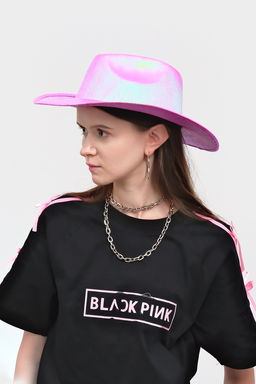 Карнавальная шляпа "Диско" розово-зелёный перломутр р-р 56-58