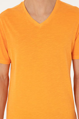 Мужская оранжевая базовая футболка - U.s. polo assn фото 6