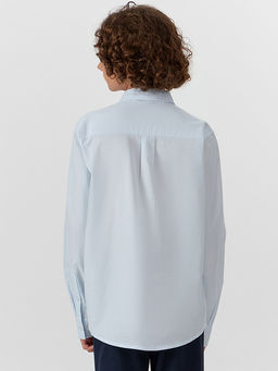 Рубашка для мальчиков голубая в полоску - Mark formelle фото 2