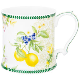 Кружка 380 мл 12,3*9*9 см "Лимоны" фарфор NEW BONE CHINA