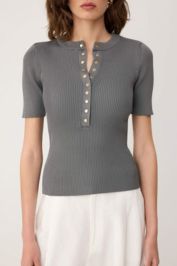 K?rm?z? C?tc?t Detayl? Fitilli Yazl?k Triko Bluz TWOSS26BZ00808 - Trendyolmilla фото 7