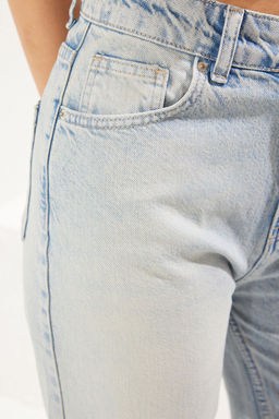 TRENDYOLMILLA Koyu Mavi Premium Yuksek Bel Wide Leg Jeans TWOSS25JE00089  фото 13