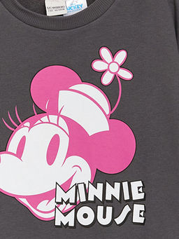 Bisiklet Yaka Minnie Mouse Bask?l? Uzun Kollu K?z ?ocuk Sweatshirt - Waikiki фото 3