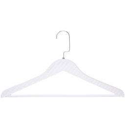 Цена за 2 шт. Плечики для одежды 2шт "ФРАТТО", цвет белый, 44*24см (Лейбл Селфи) имитация под кожу