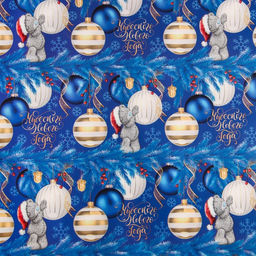 Цена за 10 шт. Упаковочная бумага «С Новым годом!», 70 × 100 см