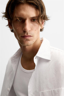 STRIPED POPLIN SHIRT - Zara фото 6