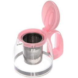 Чайник заварочный стеклянный 700мл "Ассорти", микс цветов