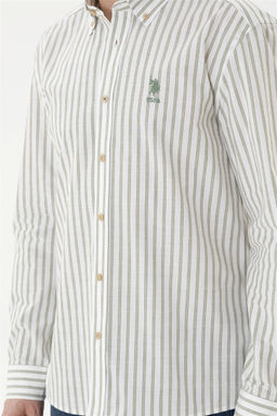 Мужская зеленая рубашка с длинным рукавом - U.s. polo assn фото 6