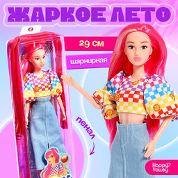 Кукла в пенале Жаркое лето, джинсовая юбка и топ