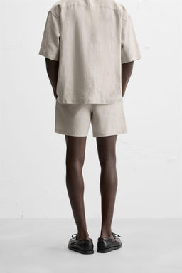 100% LINEN BERMUDA SHORTS - Zara фото 3