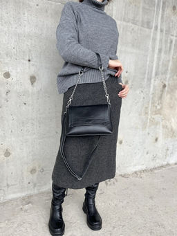 Женская кожаная сумка через плечо 8722-9 Блек - Sergio valentini фото 6