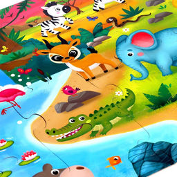 Напольный пазл Такие разные зверята - Puzzle time фото 3