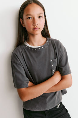 Camiseta de algod?n con remache - H&m фото 3