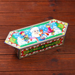 Цена за 10 шт. Подарочная коробка Дед Мороз и Снегурочка 20 x 10 x 6 см - Simaland фото 3