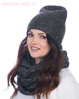 55335-1 Комплект женский (колпак+снуд) (56-58) - Static фото 2