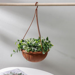 Кашпо для цветов подвесное «Джулия», 3.5 л, пластик, коричневое