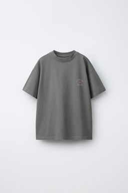 CAMISETA TEXTO / Gris antracita