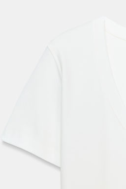 CAMISETA INTERLOCK MANGA CORTA / Blanco roto