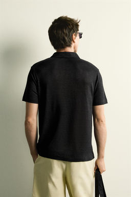 POLO REGULAR FIT C??AMO - VISCOSA / Negro - Zara фото 3