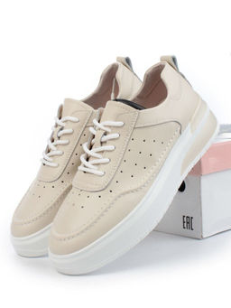 05-PDD188-1 BEIGE Кроссовки женские (натуральная кожа)
