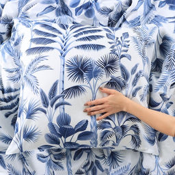 Постельное бельё Этель Дуэт Palmetto 143*215 см-2 шт., 220*240 см, 70*70 см-2 шт, поплин 125 г/м2, хл 100%  фото 6