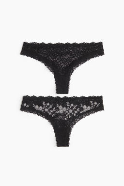 Pack de 2 bragas Brazilian de encaje