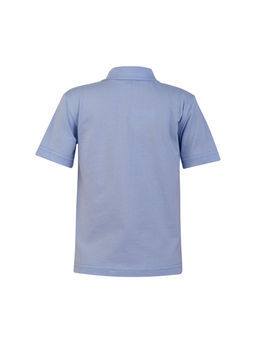 Детская футболка поло голубая 659 (140, 72)