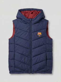 Kap??onlu Barcelona Bask?l? Erkek ?ocuk ?i?me Yelek