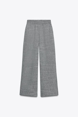 FLECKED WIDE-LEG TROUSERS
