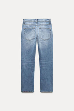 ZW COLLECTION RELAXED SLIM FIT MID-RISE JEANS - Zara фото 9
