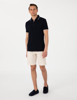 Bej Slim Fit Keten Kar___ml_ Beli Ba_c_kl_ Dokuma _ort