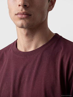 Loose Fit Bisiklet Yaka Erkek Ti??rt