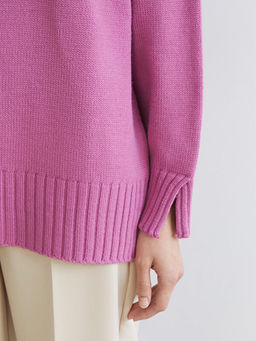 Bisiklet Yaka Oversize Kad?n Triko Tunik