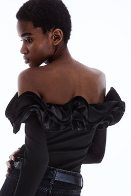 Top off-the-shoulder con volante - H&m фото 2