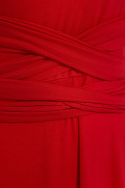 TRENDYOLMILLA Siyah Kusakl? Baglamal? Orme Maxi Plaj Elbisesi TBESS21EL2992 фото 6