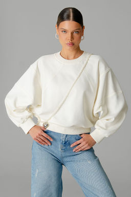 Арт. 15110/3 Свитшот женский укороченный one size (42-50) Цвет:молочный - Калинка фото 12