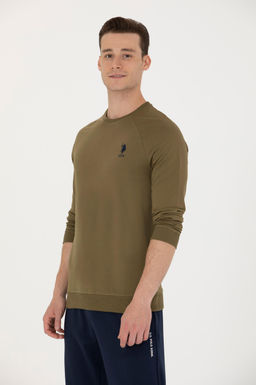 U. S. Polo Assn / Мужской базовый свитшот цвета хаки - U.s. polo assn фото 17